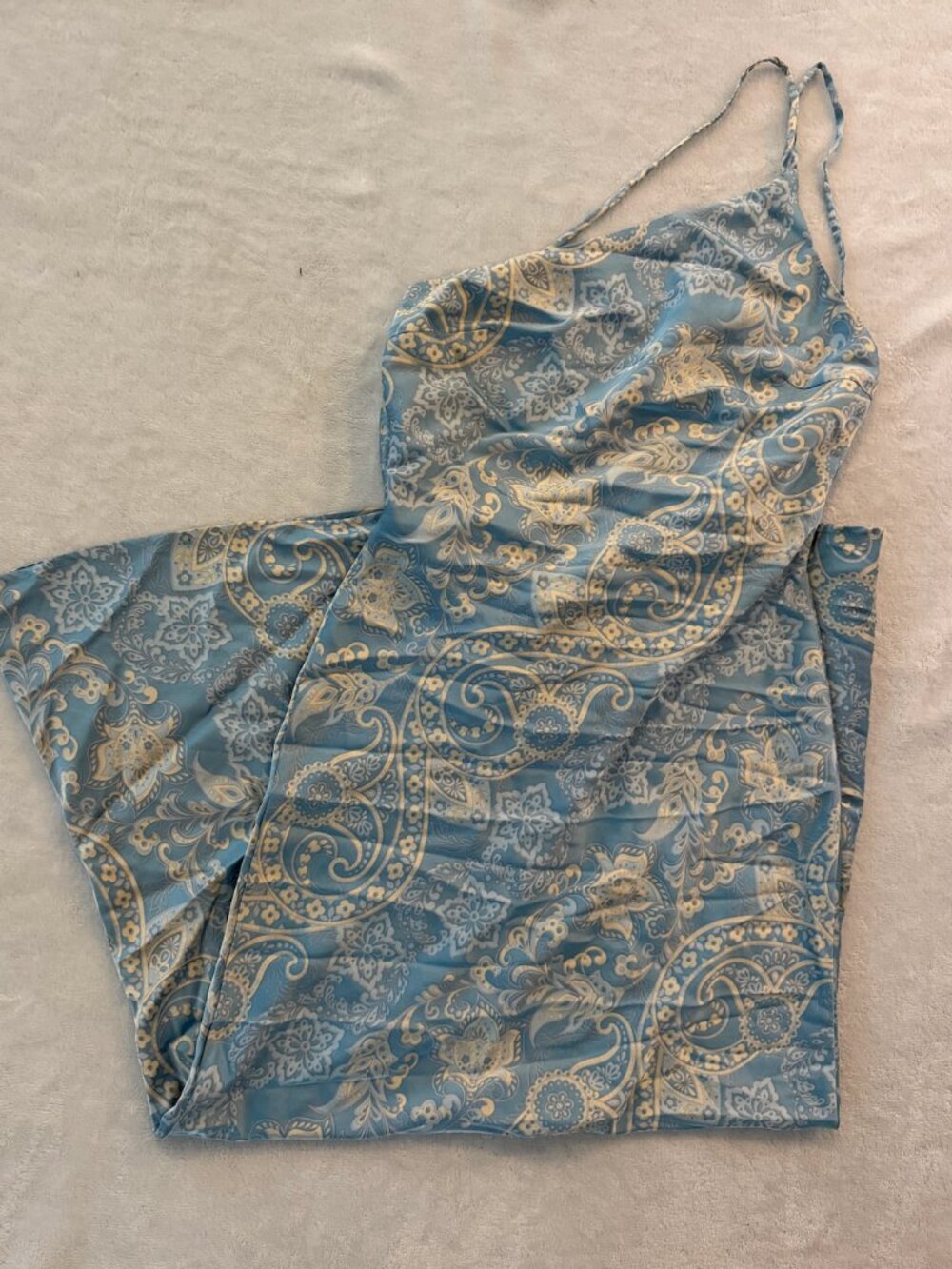 Selfie Leslie One Shoulder Paisley Maxi Dress